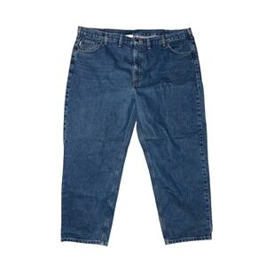 Carhartt Jeans Mens 48x30 Blue Relaxed Fit B17 DST Workwear Denim